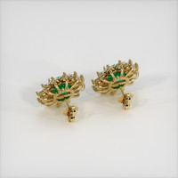 <span>3.70</span>&nbsp;<span class="tooltip-light">Ct.Tw.<span class="tooltiptext">Total Carat Weight</span></span> Emerald Earrings, 18K Yellow Gold 4