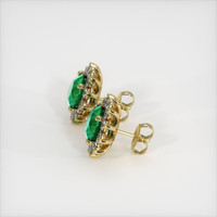 <span>2.99</span>&nbsp;<span class="tooltip-light">Ct.Tw.<span class="tooltiptext">Total Carat Weight</span></span> Emerald Earrings, 18K Yellow Gold 3