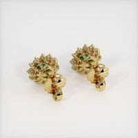 0.61 Ct.Tw. Emerald Earrings, 18K Yellow Gold 4