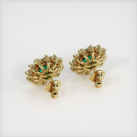 <span>1.07</span>&nbsp;<span class="tooltip-light">Ct.Tw.<span class="tooltiptext">Total Carat Weight</span></span> Emerald Earrings, 18K Yellow Gold 4