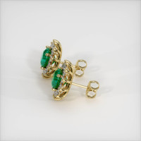 <span>2.80</span>&nbsp;<span class="tooltip-light">Ct.Tw.<span class="tooltiptext">Total Carat Weight</span></span> Emerald Earrings, 18K Yellow Gold 3