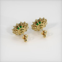 2.80 Ct.Tw. Emerald Earrings, 18K Yellow Gold 4