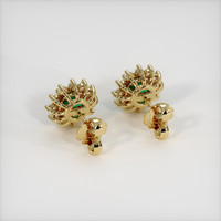 1.56 Ct.Tw. Emerald Earrings, 18K Yellow Gold 4