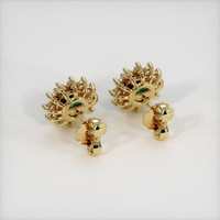 <span>0.62</span>&nbsp;<span class="tooltip-light">Ct.Tw.<span class="tooltiptext">Total Carat Weight</span></span> Emerald Earrings, 18K Yellow Gold 4