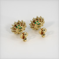 <span>1.11</span>&nbsp;<span class="tooltip-light">Ct.Tw.<span class="tooltiptext">Total Carat Weight</span></span> Emerald Earrings, 18K Yellow Gold 4