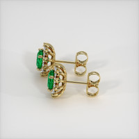 <span>0.60</span>&nbsp;<span class="tooltip-light">Ct.Tw.<span class="tooltiptext">Total Carat Weight</span></span> Emerald Earrings, 18K Yellow Gold 3