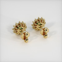 <span>0.60</span>&nbsp;<span class="tooltip-light">Ct.Tw.<span class="tooltiptext">Total Carat Weight</span></span> Emerald Earrings, 18K Yellow Gold 4