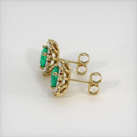 1.82 Ct.Tw. Emerald Earrings, 18K Yellow Gold 3