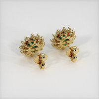 <span>0.94</span>&nbsp;<span class="tooltip-light">Ct.Tw.<span class="tooltiptext">Total Carat Weight</span></span> Emerald Earrings, 18K Yellow Gold 4