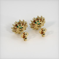 <span>1.43</span>&nbsp;<span class="tooltip-light">Ct.Tw.<span class="tooltiptext">Total Carat Weight</span></span> Emerald Earrings, 18K Yellow Gold 4