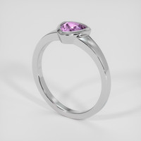 1.24 Ct. Purplish Pink Sapphire Ring, Platinum 950 2