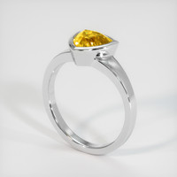 1.56 Ct. Yellow Sapphire Ring, Platinum 950 2