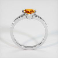 0.79 Ct. Yellowish Orange Sapphire Ring, Platinum 950 3
