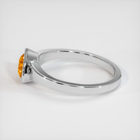 0.79 Ct. Yellowish Orange Sapphire Ring, Platinum 950 4