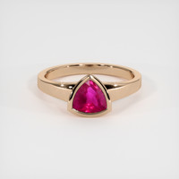 1.16 Ct. Ruby Ring, 14K Rose Gold 1