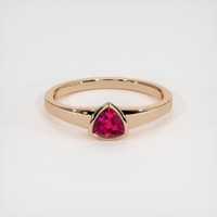 0.51 Ct. Ruby Ring, 14K Rose Gold 1