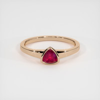 0.50 Ct. Ruby Ring, 14K Rose Gold 1