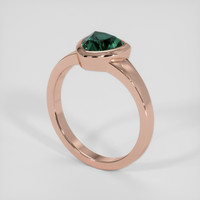 1.65 Ct. Bluish Green Sapphire Ring, 18K Rose Gold 2