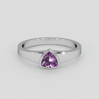 0.44 Ct. Pinkish Purple Sapphire Ring, Silver 1