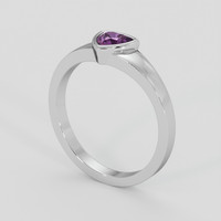 0.44 Ct. Pinkish Purple Sapphire Ring, Silver 2