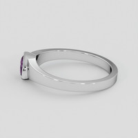 0.44 Ct. Pinkish Purple Sapphire Ring, Silver 4