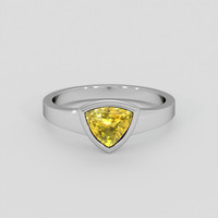 1.53 Ct. Orangish Yellow Sapphire Ring, Silver 1