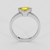 1.53 Ct. Orangish Yellow Sapphire Ring, Silver 3