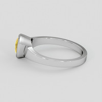 1.53 Ct. Orangish Yellow Sapphire Ring, Silver 4