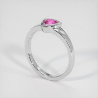 1.02 Ct. Pink Sapphire Ring, 14K White Gold 2