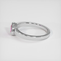 1.02 Ct. Pink Sapphire Ring, 14K White Gold 4