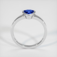 0.70 Ct. Blue Sapphire Ring, 18K White Gold 3