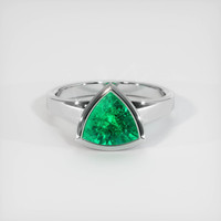 1.53 Ct. Emerald Ring, 18K White Gold 1