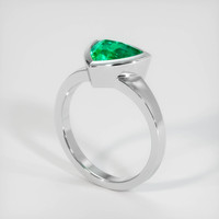 1.53 Ct. Emerald Ring, 18K White Gold 2
