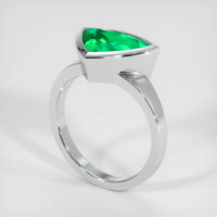 2.32 Ct. Emerald Ring, 18K White Gold 2