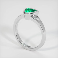 0.69 Ct. Emerald Ring, 18K White Gold 2