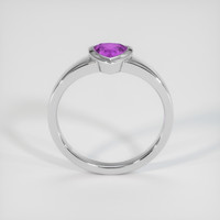 0.88 Ct. Pink Sapphire Ring, 18K White Gold 3