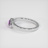 0.88 Ct. Pink Sapphire Ring, 18K White Gold 4