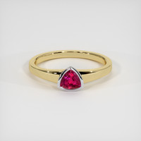 0.51 Ct. Ruby Ring, 14K White & Yellow 1