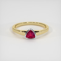 0.50 Ct. Ruby Ring, 14K White & Yellow 1