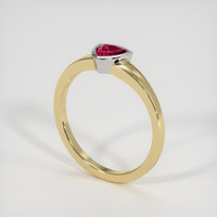 0.50 Ct. Ruby Ring, 14K White & Yellow 2