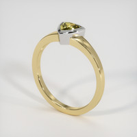 0.48 Ct. Gemstone Ring, 18K White & Yellow 2