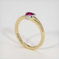 0.51 Ct. Ruby Ring, 18K White & Yellow 2