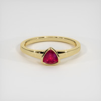 0.50 Ct. Ruby Ring, 14K Yellow Gold 1