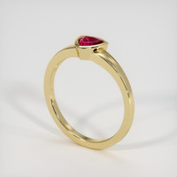 0.50 Ct. Ruby Ring, 14K Yellow Gold 2