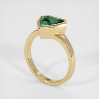 2.52 Ct. Green Sapphire Ring, 14K Yellow Gold 2