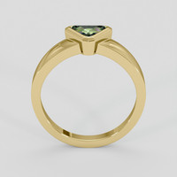 0.69 Ct. Yellowish Green Sapphire Ring, 14K Yellow Gold 3