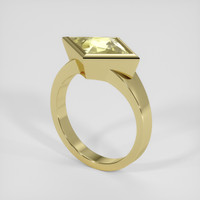 3.20 Ct. Yellowish Green Sapphire Ring, 14K Yellow Gold 2