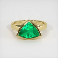 2.32 Ct. Emerald Ring, 18K Yellow Gold 1