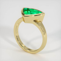 2.32 Ct. Emerald Ring, 18K Yellow Gold 2