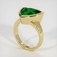 4.29 Ct. Emerald Ring, 18K Yellow Gold 2